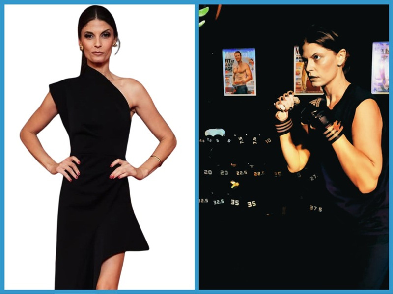 Zoe Ventoura in a black dress and in musical theatre performance